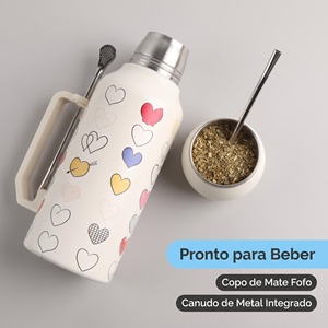 Termo de Acero Inoxidable Personalizado con Color, para Viajes y Campamentos, Marca OEM Argentina Brasil Yerba, para Sudamérica - Product Image 3