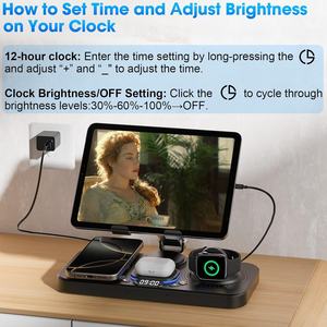 Station de charge sans fil 6-en-1 pour plusieurs appareils <span class=keywords><strong>Apple</strong></span> – Compatible iPad/iPhone 17/16/15/<span class=keywords><strong>Apple</strong></span> Watch/AirPods - Product Image 3