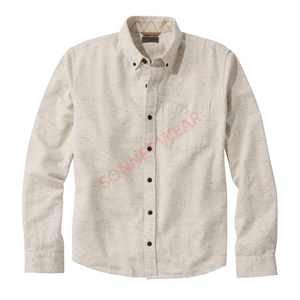 Chemise à manches longues tissée pour hommes de qualité supérieure avec tissu extensible et design intemporel idéal pour les événements formels et décontractés - Product Image 1