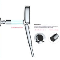 Pommeau de douche carré magnétique à 4 jets avec tuyau de 60 pouces et support, pulvérisateur de bain mural dissimulé pour salle de bain domestique