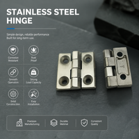 Engsel Pintu Kapal SS316 Marine Grade 2 2.5 3 4 Inch Poles Anti Karat 4 Lubang Pemasangan Sekrup untuk Pintu Kapal, Kabinet Luar Ruangan, Furnitur