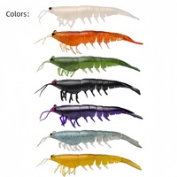 Vente en gros de leurres souples en TPE de 22,5 cm et 38 g, 7 couleurs, imitation crevette robuste, pour la pêche en eau salée et en eau douce