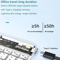 Mini clavier d'éclairage transparent direct d'usine clavier silencieux sans fil pour le bureau à domicile