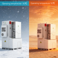 Système de stockage d'énergie hybride CHS2 tout-en-un 50 kW, 57,3 kWh-100,3 kWh, LiFePO4, IP55, hors réseau/sur réseau, prêt pour le parallèle