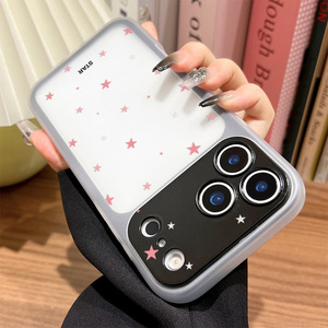 เหมาะสำหรับ iPhone 17 Pro Max, เคสโทรศัพท์กันกระแทกคลุมเต็มแบบนิ่มสีชมพูเฉพาะกับดาวขนาดเล็ก - Product Image 4