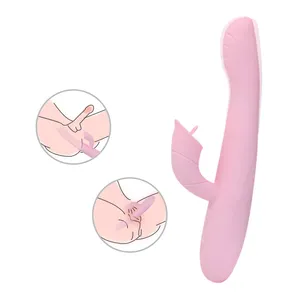 新设计逼真的快感极其刺激的吮吸舔模式玩具振动器女性手指振动按摩器