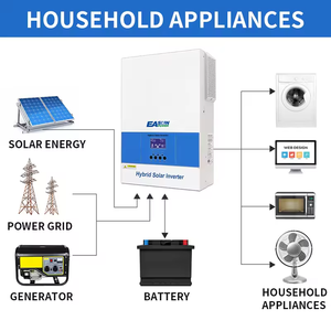 Convertisseur <span class=keywords><strong>solaire</strong></span> hybride 6,2 kW 48 V monophasé, chargeur MPPT 6200 W pour système de stockage d'énergie domestique - Product Image 2