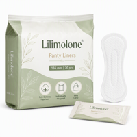 Protège-slips jetables ultra-fins en coton biologique sans ailettes, anti-fuites, super absorbants, emballés individuellement, faciles à utiliser, vente en gros