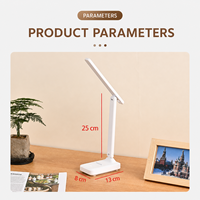 Lampe de table LED à 3 températures de couleur, rechargeable, pliable, pour la lecture