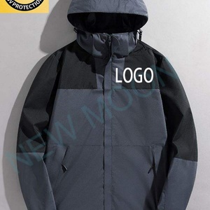 Custom Outdoor <b>Jacket</b> <b>Thin</b> Hooded Coat Windproof and <b>Waterproof</b> <b>Jacket</b> European and American Large Size Men - Product Image 3
