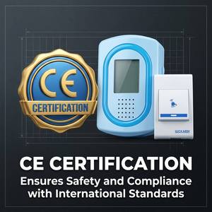 Sonnette de porte certifiée CE avec 32 sonneries, sans fil, sans câblage, pour la sécurité à domicile - Product Image 4