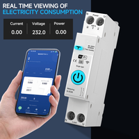 Tasmota Meteran Energi Cerdas WIFI Fase Tunggal Pemantauan Pengukuran Kwh Pemutus Sirkuit ESP RCBO Timer Relay Perlindungan Kebocoran