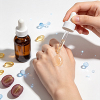 Sérum hydratant anti-âge pour le visage, étiquette personnalisée OEM, extrait naturel de pépins de raisin