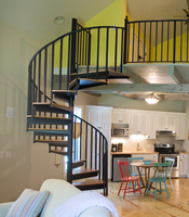 Code du bâtiment VIKO: Escalier en colimaçon moderne de style vertical simple d'intérieur et d'extérieur