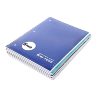 Carnets à spirale de bureau en papier ligné large avec logo personnalisé, reliure à coudre pour étudiant, cahier à spirale