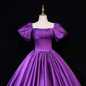 สีม่วงเจียมเนื้อเจียมตัวผู้หญิงพรหมชุดชุดราตรี - Product Image 3