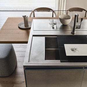 Mueble de <span class=keywords><strong>Cocina</strong></span> Moderno de Lujo con Acabado Mate, Laminado de Mármol, MDF, Diseño de Gabinetes de Alta Gama <span class=keywords><strong>para</strong></span> Espacios Residenciales y Comerciales - Product Image 4