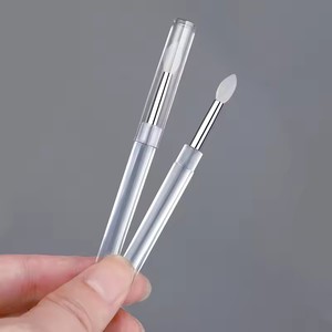 Multifunctional Silicone Chrome Glitter Applying Manicure Tool Reusable Pigment Nail <b>Brush</b> Nail Arts Silicone Applicator Sticks - Product Image 2