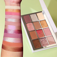 Palet Perona mata pelangi, palet Eyeshadow pelangi warna-warni cerah merah muda berkilau kualitas tinggi