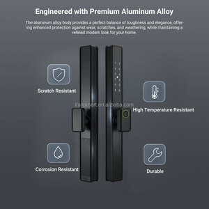 Liga de alumínio IP68 impermeável Smart Slim Door Lock adequado para porta deslizante/Villa porta/cerca porta para uso ao ar livre pátio - Product Image 4
