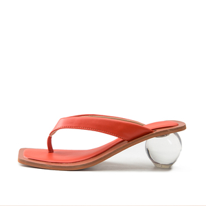 Slippers <b>Shoes</b> Transparent Designer Crystal Luxury 2021 Summer Women PU Rubber New Design Ladies Summer High Heel Sandals CN;GUA - Product Image 6