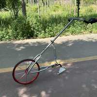 Cultivateur manuel à roues 3 en 1 à hauteur réglable avec têtes interchangeables de désherbage, de labour et de tranchée