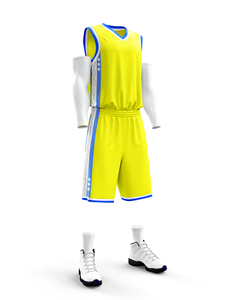 Camiseta de baloncesto de malla de sublimación Lisa amarilla universitaria en blanco personalizada, camiseta de baloncesto transpirable para equipo juvenil para hombre - Product Image 4