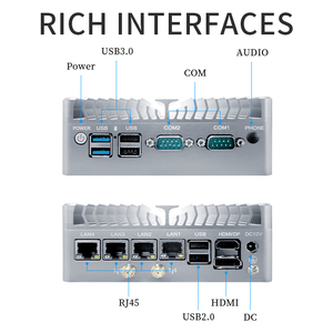 Mini PC Profesional Sin Ventilador con Wifi, PC en Caja para Producción Industrial, Win 10 N100 N95 <span class=keywords><strong>I7</strong></span>, Mini PC Industrial - Product Image 4