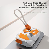 Cargador Portátil 3 en 1 de 22.5W con Carga Súper Rápida, Cable Integrado y Soporte para Celular, 10000mAh