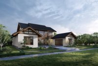 Villa préfabriquée en acier léger de style cour chinoise traditionnelle pour complexe hôtelier rural