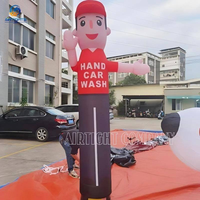 Danseur d'air gonflable de garçon de main de vague d'impression personnalisée pour la promotion de magasin de lavage de voiture