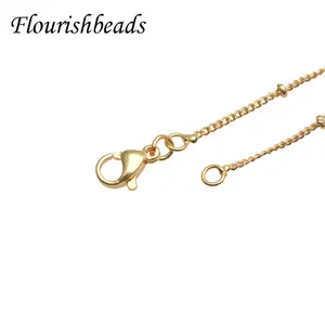 Accessoires de fabrication de bijoux, sans Nickel, Anti-<span class=keywords><strong>rouille</strong></span>, <span class=keywords><strong>plaqué</strong></span> or 18K, perles rondelles, maillons, chaînes, colliers - Product Image 1