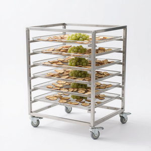 Support de casserole en tôle d'<span class=keywords><strong>acier</strong></span> inoxydable 6/12/15/32 couches-Chariot de cuisson/séchage multifonction pour boulangeries et cuisines centrales - Product Image 4