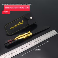 Valorant 2022 Champions Edition Balisong Couteau d'entraînement Modèle d'arme non aiguisé Artisanat de collection sûr pour garçons Jeu Merch