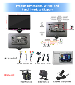 9 inch màn hình cảm ứng đầy đủ <span class=keywords><strong>Android</strong></span> 10 đài phát thanh xe hơi với Carplay GPS Wifi Loa siêu trầm gương liên kết DVD Player phổ khả năng tương thích - Product Image 4