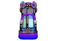 Nouvelle conception de machine de jeu gonflable avec écouteurs, toboggan rebondissant, échelle collante, château gonflable, parc aquatique, équipement de jeu
