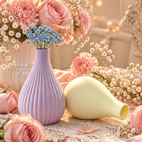 Moule en silicone rayé antiadhésif de qualité supérieure pour vase, idéal pour la fabrication de créations DIY en plâtre, résine époxy et décoration hydroponique pour la maison
