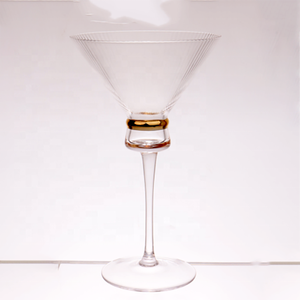Decantador de Vino de Vidrio Transparente con Cintura <span class=keywords><strong>Dorada</strong></span> y Juego de Copas para Decoración de Mesa de Boda - Product Image 2
