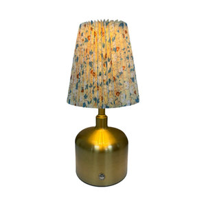 Lampe de chevet créative plissée en tissu floral, rechargeable, style minimaliste moderne, pour chambre à coucher, lumière d'ambiance, vente en gros directe usine - Product Image 5