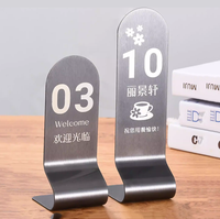 Placa de Identificación de Número de Mesa de Acero Inoxidable de Grado Profesional, Resistente, para Bistro, Club, Etiqueta de Asientos