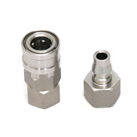Naiwo Coupleur rapide sans valve Connecteur rapide en acier inoxydable 304 hydraulique droit à travers les raccords à déconnexion rapide