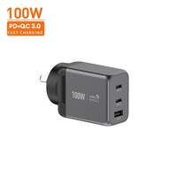 Adaptateur mural de charge rapide 100W 2C1A 70W PD QC3.0 pour Samsung Galaxy iPhone Chargeur USB C Chargeur de téléphone Cargador iPhone Chargeur portable