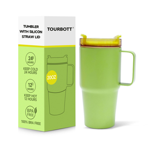 Xách Tay Tumbler Thiết Kế Mới Quà Tặng Bán Buôn Giá Thép Không Gỉ 304 Cách Điện Tùy Chỉnh In Ấn Xe Cup Tumbler Với 2 Rơm Có Nắp Đậy - Product Image 1