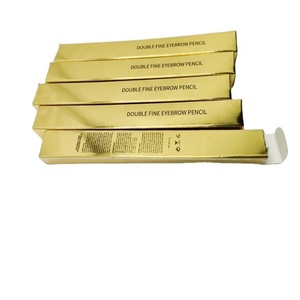 Lápiz <span class=keywords><strong>de</strong></span> cejas cruzado, barra dorada pequeña, resistente al agua, sin mareos, doble cabeza, personalización privada - Product Image 5