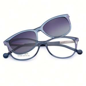 Lunettes de soleil polarisées œil-de-chat à clip magnétique TR90 anti-lumière bleue, personnalisables avec logo, pour hommes et femmes, collection mode 2025 - Product Image 6