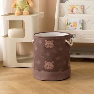 Children's Toy & Dirty Clothes Storage Basket Drawstring Foldable Thickened Cartoon Bear Design - Product Image 6