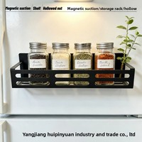 Étagère magnétique murale pour porte latérale de cuisine, double niveau, non pliable, en métal, style moderne et minimaliste, pour épices