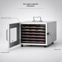 Déshydrateur alimentaire électrique commercial en acier inoxydable à 6 niveaux pour fruits, légumes et fruits secs (usage domestique)