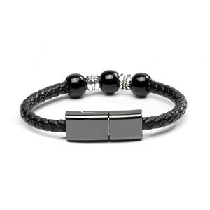 Câble de charge USB en alliage de zinc tressé, type C, Lightning, Micro USB, câble de charge rapide, câble de données, 0,5 m, noir - Product Image 4