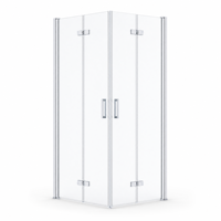 Cabine de douche d'angle pliante en gros, porte de douche pliante à cadre carré avec verre trempé de 6/8 mm certifié CE
